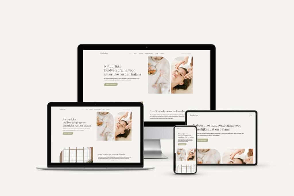 Responsive website ontwerp voor een tijdloze en elegante uitstraling.
