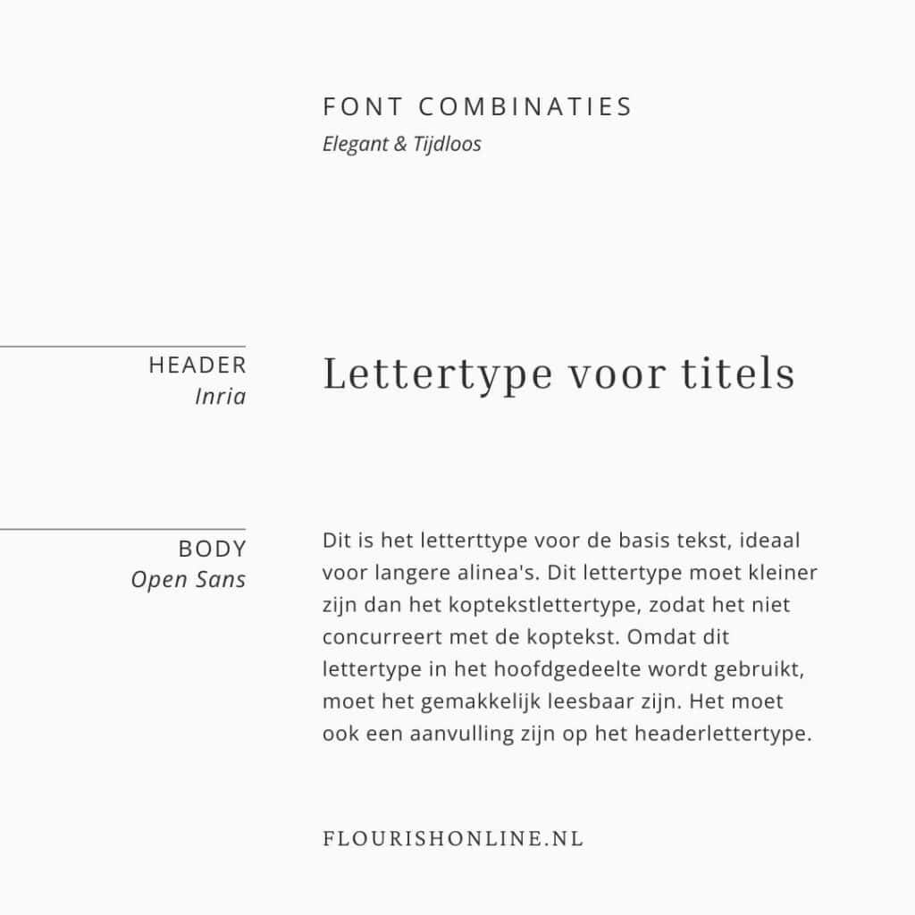Elegant en tijdloos lettertype voor stijlvolle titels en koppen.