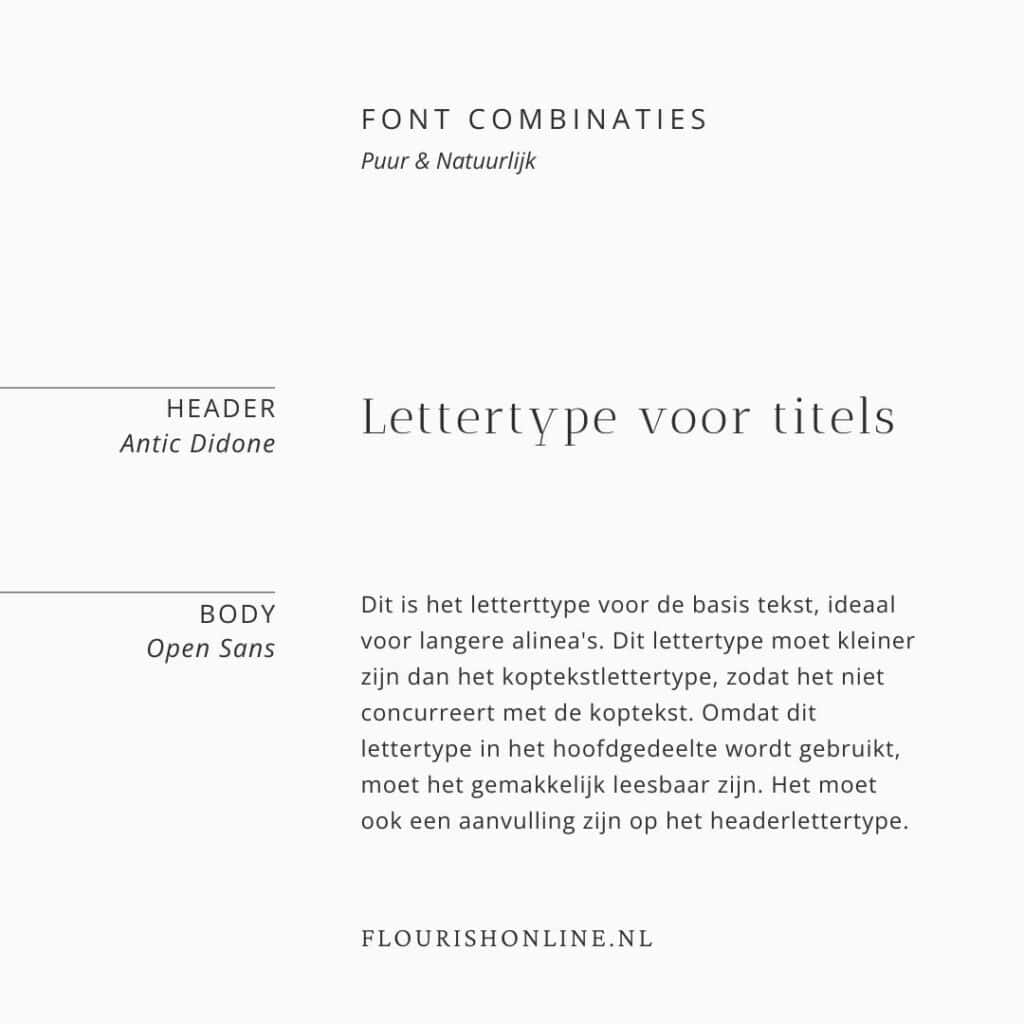 Puur en natuurlijk ontwerp voor Flourish Online, passend bij Puur & Natuurlijk thema.