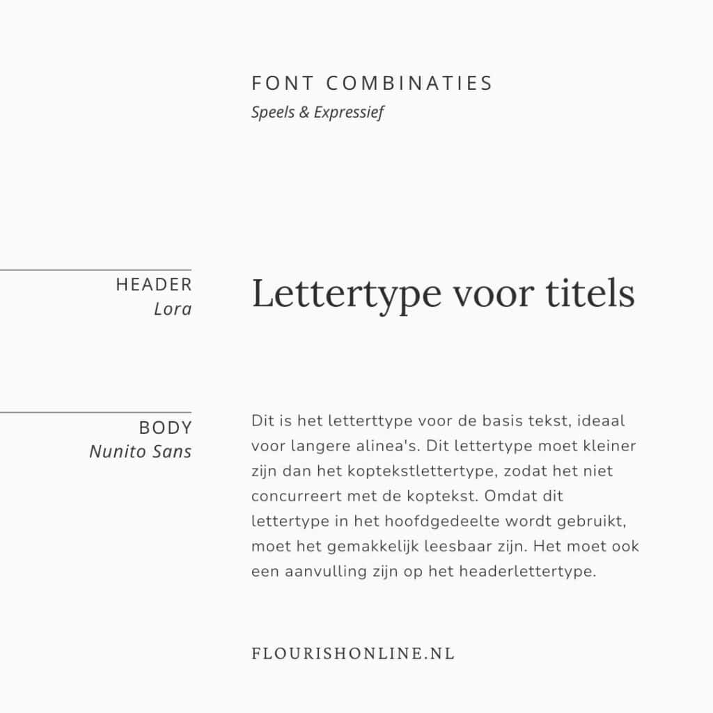 Speels en expressief lettertype voor creatieve titels en koppen op websites.