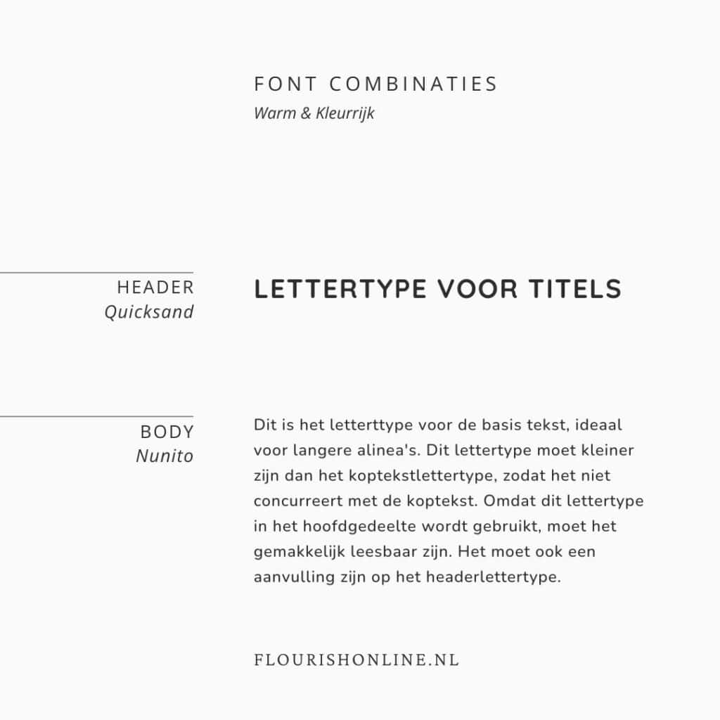 Kleurrijke en warme online branding visuals voor Flourish Online.