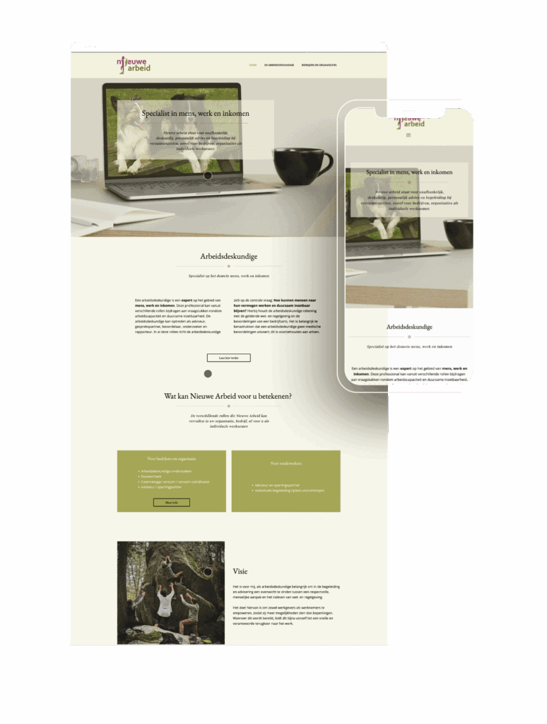 Arbeidsadvies en coaching voor nieuwe arbeidsmogelijkheden en loopbaanontwikkeling.